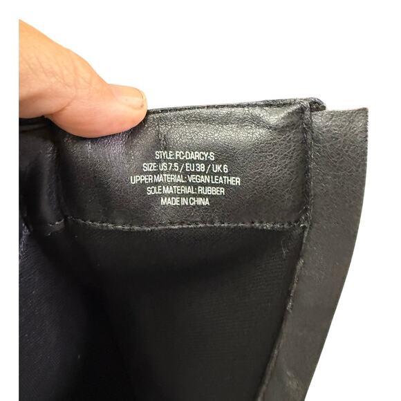 French Connection FC_DARCYS Black Vegan Leather Knee High Kitten Heel  Size 7.5 - Picture 6 of 7